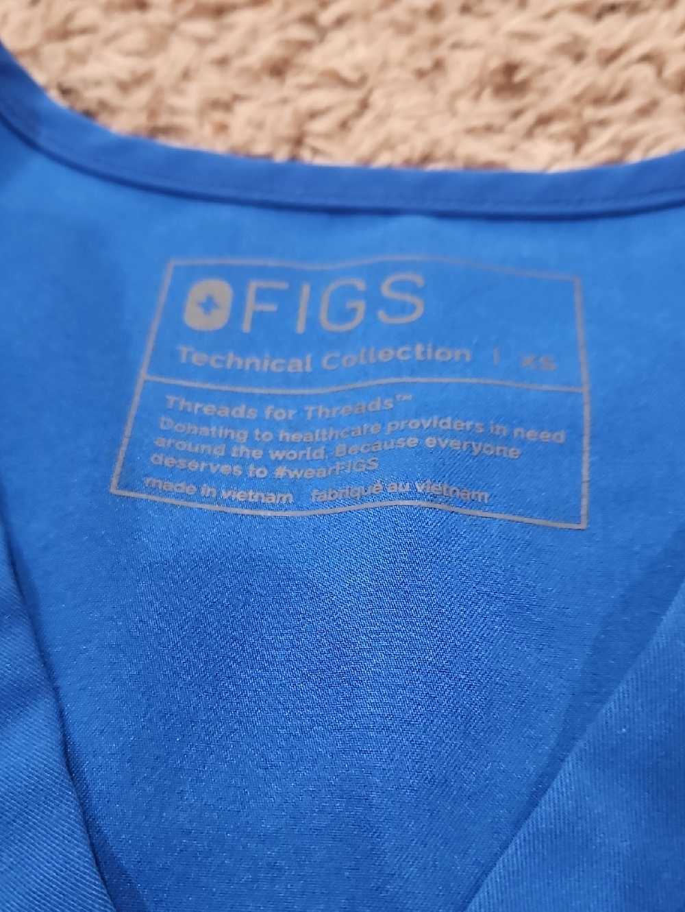 Figs Catarina- XS- Royal Blue - Picture 3 of 4